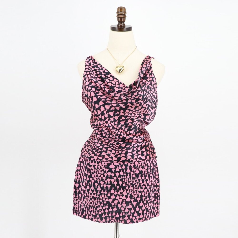 Vintage Betsey Johnson New York Ballerina Ballet Print 2 Piece Skirt Set